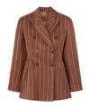 Ermanno Scervino Double-breasted Blazer In Brown
