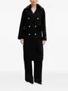 Ermanno Scervino Double-breasted Buttoned Coat In Black