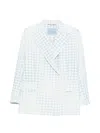 Ermanno Scervino Double-breasted Checked Blazer In Blue