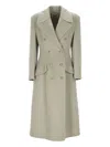 Ermanno Scervino Double-breasted Coat In Neutral