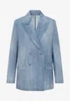 Ermanno Scervino Tailored Polyester Blazer Jacket Notch Lapel In Blue