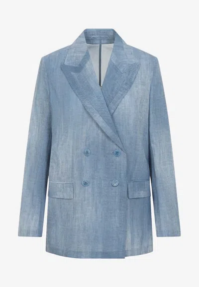 ERMANNO SCERVINO DOUBLE-BREASTED DENIM BLAZER