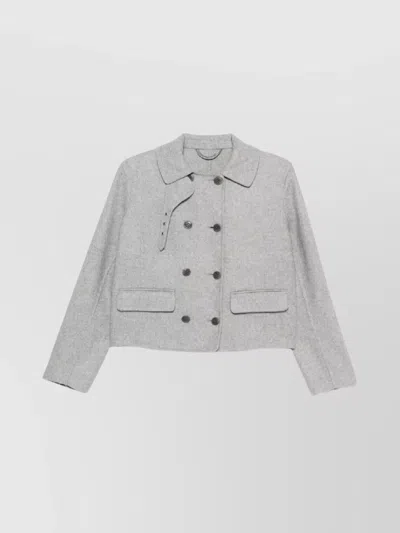 ERMANNO SCERVINO DOUBLE-BREASTED JACKET FEATURING FLAP POCKETS