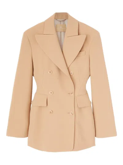 Ermanno Scervino Double-breasted Jacket In Neutral