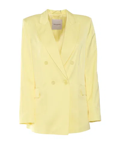 Ermanno Scervino Double-breasted Jacket In Yellow
