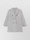 Ermanno Scervino Double Breasted Long Sleeve Coat In Gray