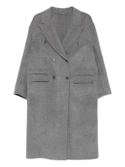 Ermanno Scervino Double-breasted Pocket Coat In Gray