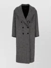 Ermanno Scervino Double-breasted Wool Blend Coat Featuring Vent In Gray