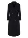 Ermanno Scervino Double-breasted Wool Coat In Black