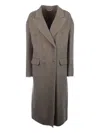 Ermanno Scervino Double-breasted Wool Coat In Brown