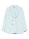 Ermanno Scervino Double-breasted Wool Jacket In Blue