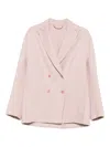 Ermanno Scervino Double-breasted Wool Jacket In Pink