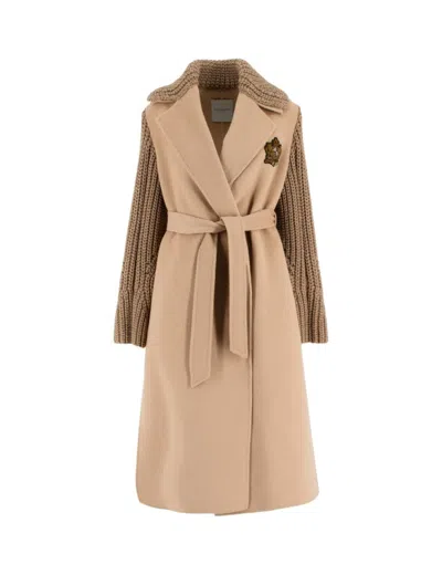 Ermanno Scervino Double Wool Coat With Belt