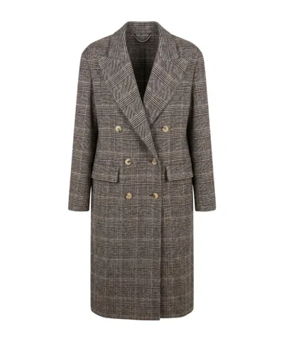 Ermanno Scervino Double-breasted Coat In Gray