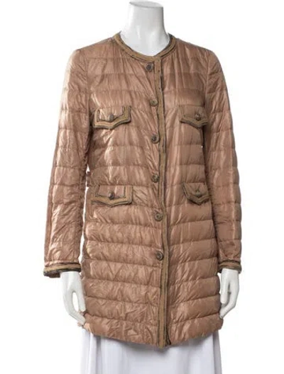 Pre-owned Ermanno Scervino Down Down Coat In Neutrals