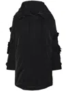Ermanno Scervino Black Padded Design 3d Detailing Jackets In Black
