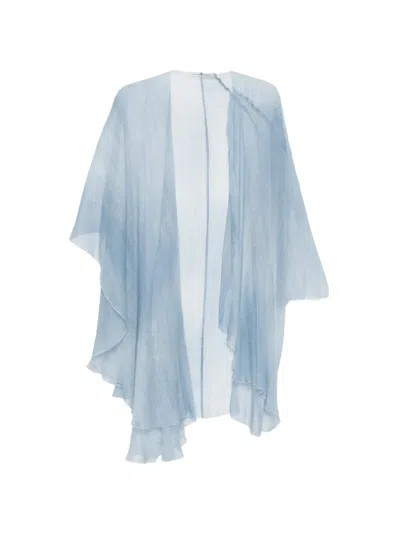 Ermanno Scervino Draped Cape In Blue