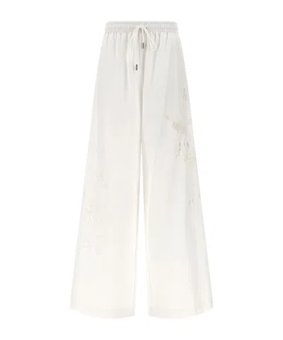 Ermanno Scervino Drawstring Casual Pants In White