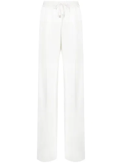 Ermanno Scervino Drawstring High-waisted Trousers In White