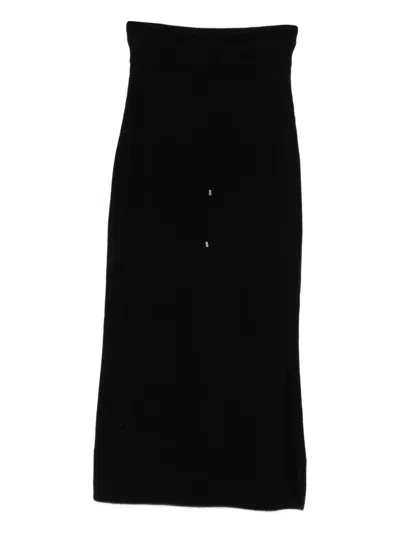 Ermanno Scervino Drawstring Knitted Skirt In Black