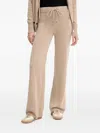 Ermanno Scervino Drawstring Knitted Track Pants In Brown