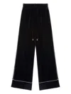 Ermanno Scervino Drawstring Piped Trousers In Black
