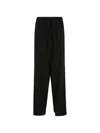 Ermanno Scervino Drawstring Silk Trousers In Black
