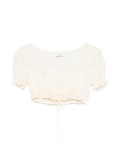 Ermanno Scervino Drawstring Top In White