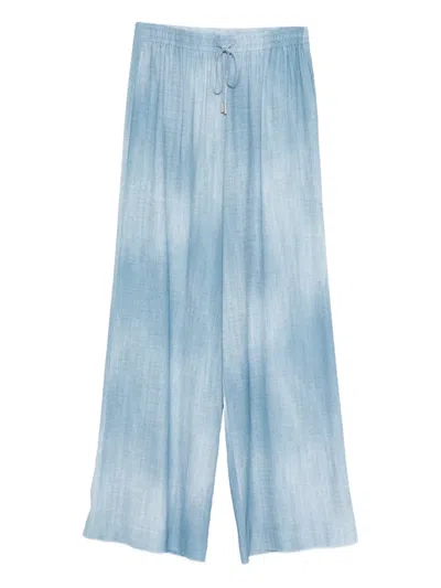 Ermanno Scervino Drawstring Trousers In Blue