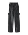 Ermanno Scervino Drawstring-waist Faux-leather Trousers In Black