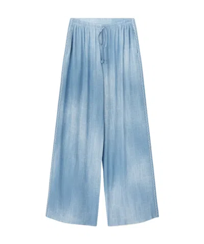 Ermanno Scervino Drawstring Wide-leg Pants In Blue