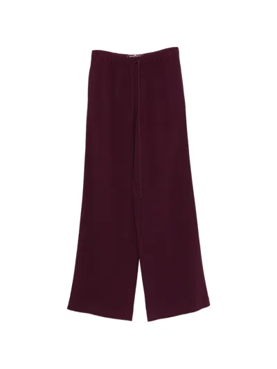 Ermanno Scervino Drawstring-waist Palazzo Pants In Burgundy