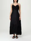Ermanno Scervino Lace Detailing Midi Length Open Back Dress In Black