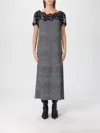 Ermanno Scervino Dress  Woman Color Black In Gray