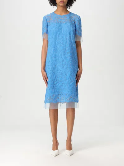 ERMANNO SCERVINO DRESS ERMANNO SCERVINO WOMAN COLOR GNAWED BLUE,423299011