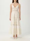 Ermanno Scervino Sleeveless Maxi Dress With Tiered Skirt In White