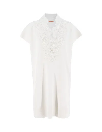 Ermanno Scervino Dress In Snow White_off White