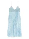 Ermanno Scervino Lace Pleated Midi Dress In Blue