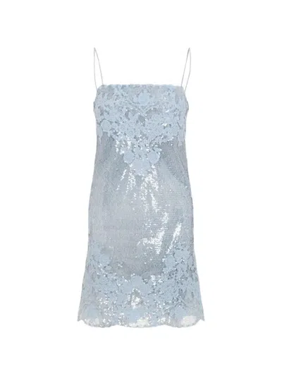 Ermanno Scervino Dress With Embroidery In Blue