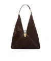 Ermanno Scervino Dudu Large Embroidered In Suede In Black