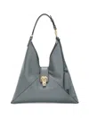 Ermanno Scervino Dudu Leather Shoulder Bag In Gray