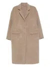 Ermanno Scervino Efezia Button-fastening Flap-pocket Coat In Brown