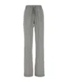 Ermanno Scervino Stretch Silk Palazzo Trousers With Side Stripe In Gray