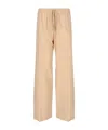 Ermanno Scervino Elastic Waist Casual Pants In Nude