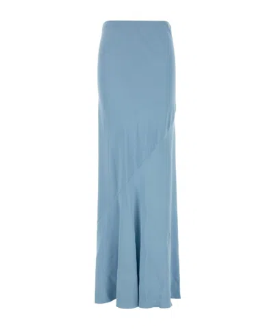 Ermanno Scervino Elastic Waist Midi Skirt In Blue