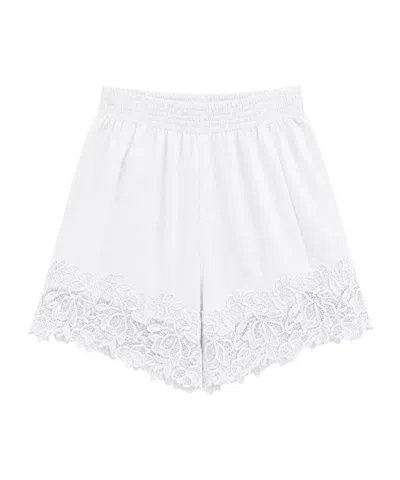 Ermanno Scervino Elastic Waist Shorts In White