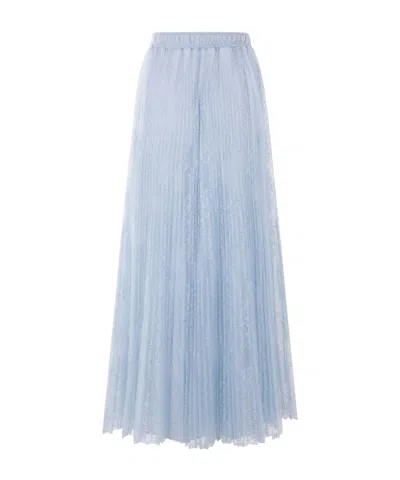 Ermanno Scervino Elastic Waist Skirt In Blue