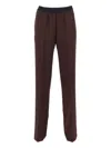 Ermanno Scervino Straight-leg Tailored Pants With Clean Waistband And Smooth Finish In Brown