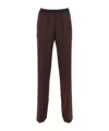 Ermanno Scervino Straight-leg Tailored Pants With Clean Waistband And Smooth Finish In Brown