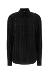 Ermanno Scervino Pinstriped Shirt In Black